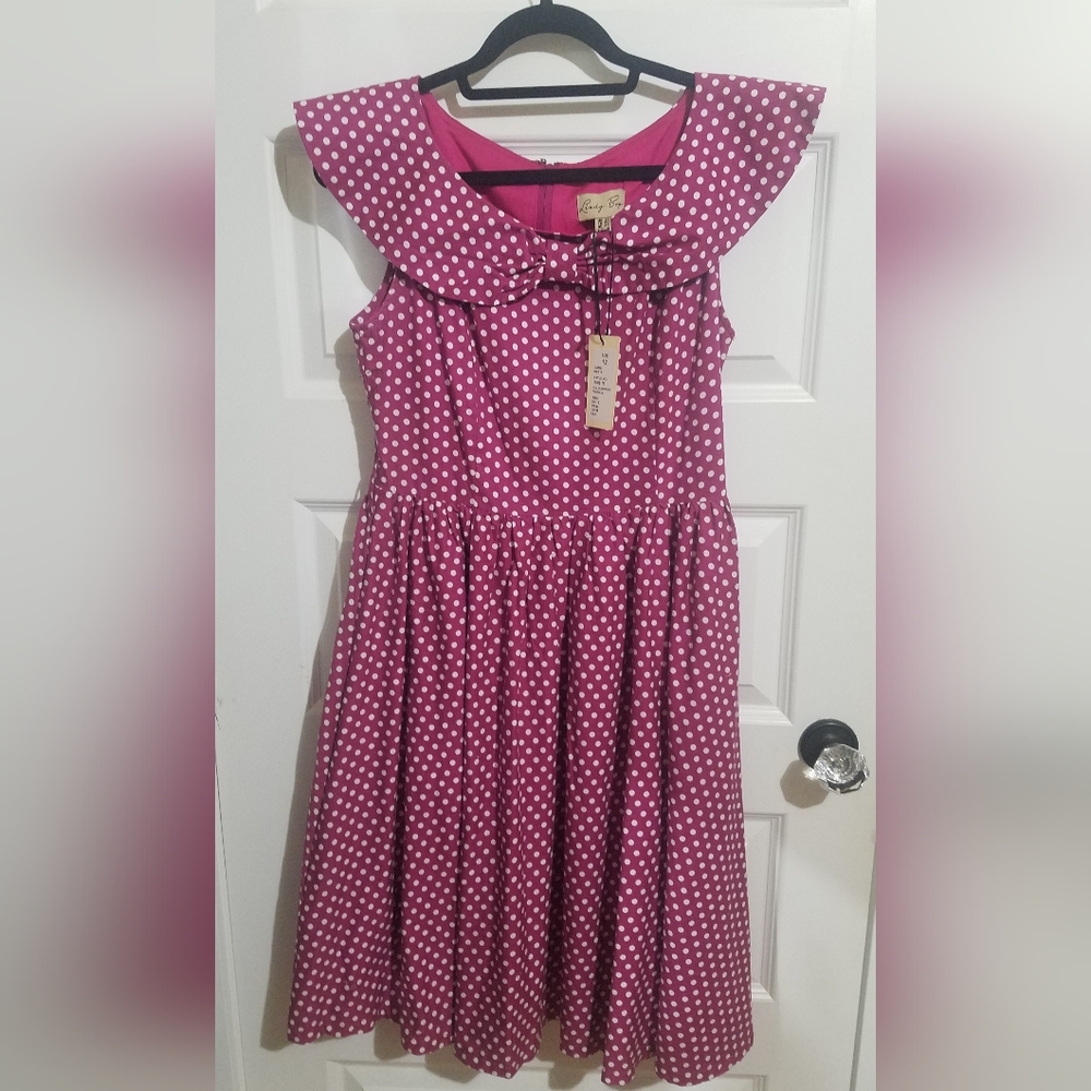 Lindy Bop "Hetty" Vintage Style Polka Dot Garden Party Dress